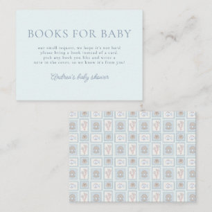Carte D'accompagnement Timbres Océan Pastel Livres de Fête de Naissance p
