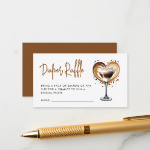 Carte D'accompagnement Tini One Espresso Martini Baby Diaper Raffle