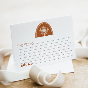 Carte D'accompagnement TINLEY Boho Rainbow 1er Birthday Time Capsule Card