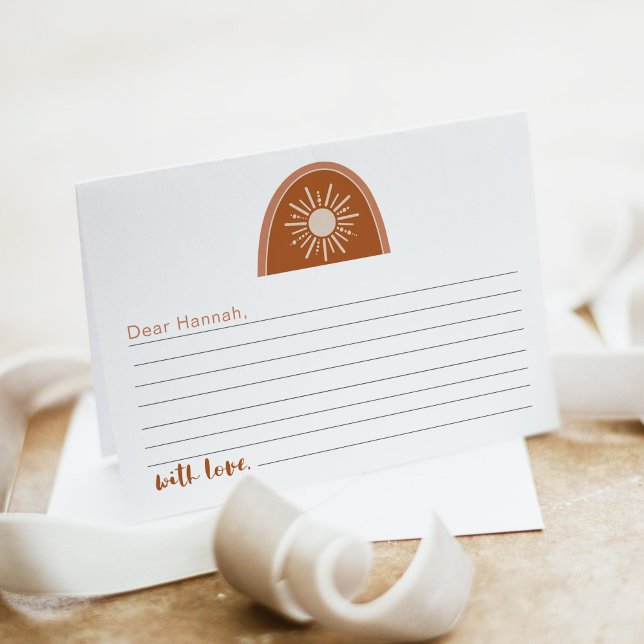 Carte D'accompagnement TINLEY Boho Rainbow 1er Birthday Time Capsule Card (Créateur téléchargé)