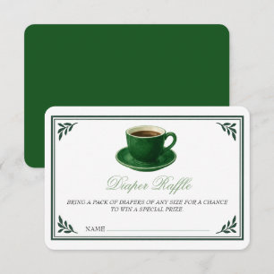 Carte D'accompagnement Tirage au sort de couche Baby Shower Tasse de Café