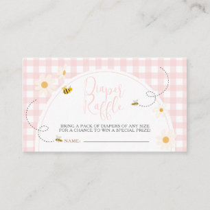 Carte D'accompagnement Tirage au sort de couche bébé Shower Fille Rose Gi
