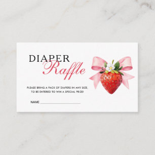 Carte D'accompagnement Tirage au sort de couche Coquette Rose Fraise