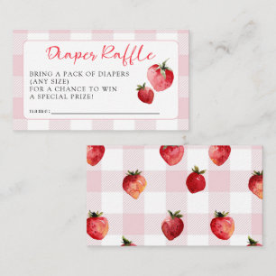 Carte D'accompagnement Tirage au sort de couche Cute Sweet Strawberry Bab