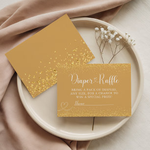 Carte D'accompagnement Tirage au sort de couche en paillettes d'or Luxe c