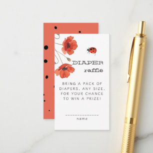 Carte D'accompagnement Tirage au sort de couche Little Love Bug Red Poppi