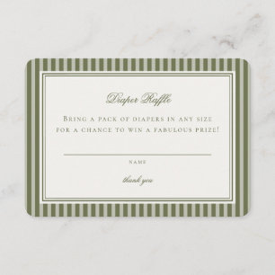 Carte D'accompagnement Tirage au sort de couche Olive Martini Tini Little