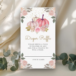 Carte D'accompagnement Tirage au sort de couche Petit Citrouille Rose Or
