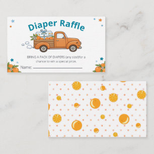 Carte D'accompagnement Tirage au sort de couche pour bébé camion orange v
