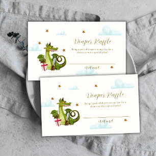 Carte D'accompagnement Tirage au sort de couche pour bébé dragon mythique