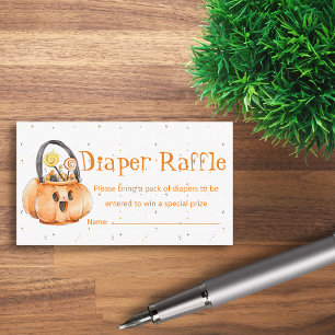 Carte D'accompagnement tirage au sort de couche pour bébé halloween citro