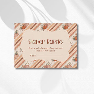 Carte D'accompagnement Tirage au sort de couche rayée orange et crème Pet