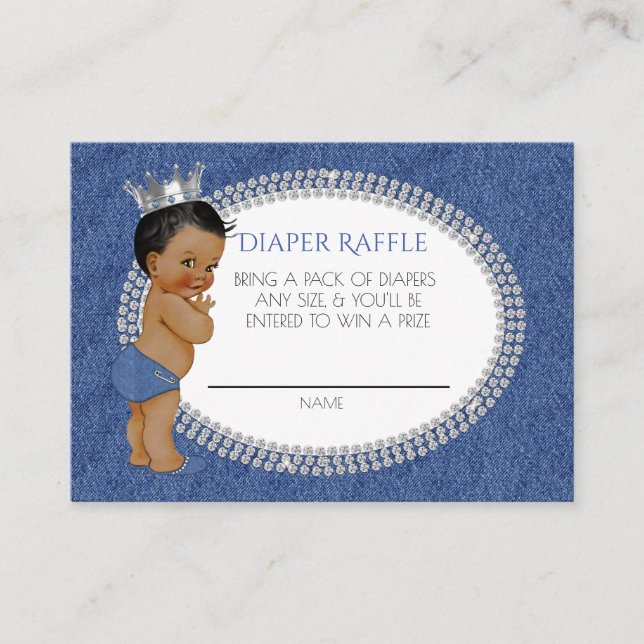 Carte D'accompagnement Tirage au sort de couches African American Denim & (Devant)