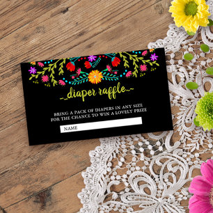 Carte D'accompagnement Tirage au sort de couches bébé Fête Mexicaine Baby
