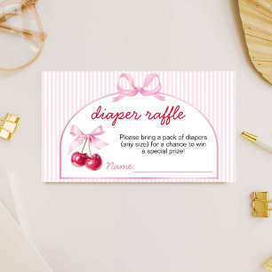 Carte D'accompagnement Tirage au sort de couches Cherry on Top pour Baby