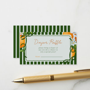 Carte D'accompagnement Tirage au sort de couches Citrus Oranges Green Str