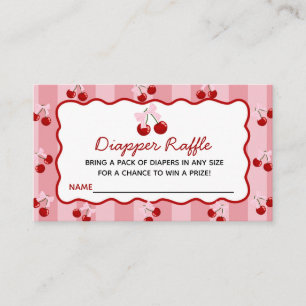 Carte D'accompagnement Tirage au sort de couches Coquette Cherry on Top