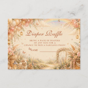 Carte D'accompagnement Tirage au sort de couches élégant rose boho