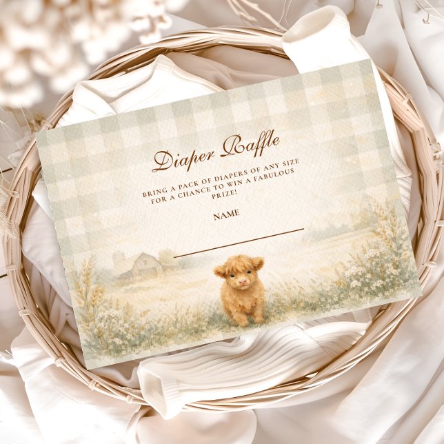 Carte D'accompagnement Tirage au sort de couches Neutral Farm Friends (Créateur téléchargé)