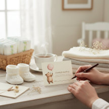 Tirage au sort de couches Ourson Mignon Ballon Ros