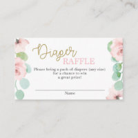 Tirage au sort de couches pour Baby Shower à fleur