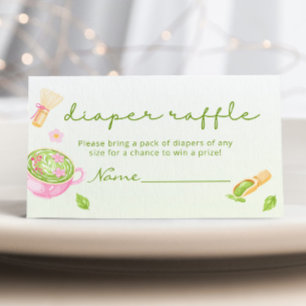 Carte D'accompagnement Tirage au sort de couches pour baby shower autour