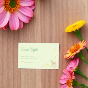 Carte D'accompagnement Tirage au sort de couches pour Baby Shower Fawn Fl