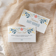 Tirage au sort de couches pour Baby Shower Feuille