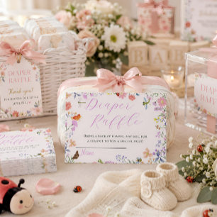 Carte D'accompagnement Tirage au sort de couches pour Baby Shower Little