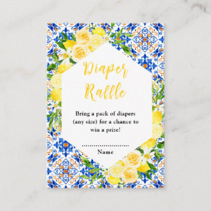 Carte D'accompagnement Tirage au sort de couches pour Baby Shower Méditer
