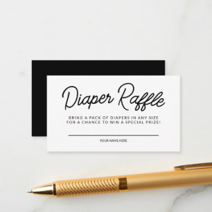 Carte D'accompagnement Tirage au sort de couches pour Baby Shower Simple