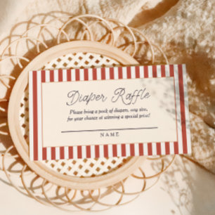 Carte D'accompagnement Tirage au sort de couches pour Baby Shower sur le 