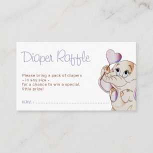 Carte D'accompagnement Tirage au sort de couches pour bébé éléphant ballo