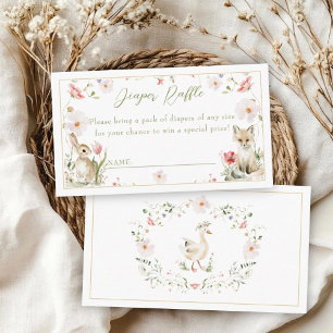 Carte D'accompagnement Tirage au sort de couches pour bébé Fleur des cham
