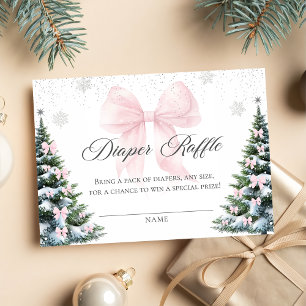 Carte D'accompagnement Tirage au sort de couches pour bébé Shower Noël Hi