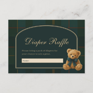 Carte D'accompagnement Tirage au sort de couches pour ours en peluche à c