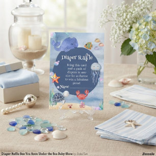 Carte D'accompagnement Tirage au sort de couches Sea You Soon sous l'océa