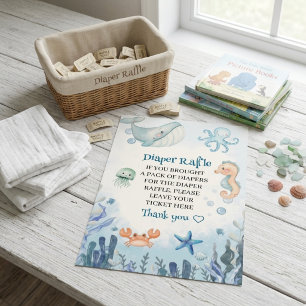 Carte D'accompagnement Tirage au sort de couches sous l'eau Baleine Baby