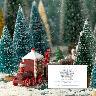 Carte D'accompagnement Tirage au sort de couches Village d'Hiver Baby Sho