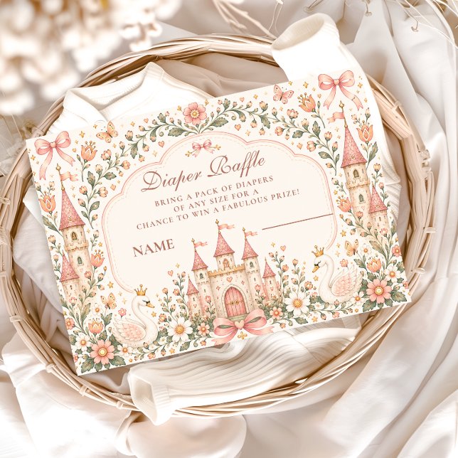Carte D'accompagnement Tirage au sort de la couche Princesse Château Cont (Créateur téléchargé)