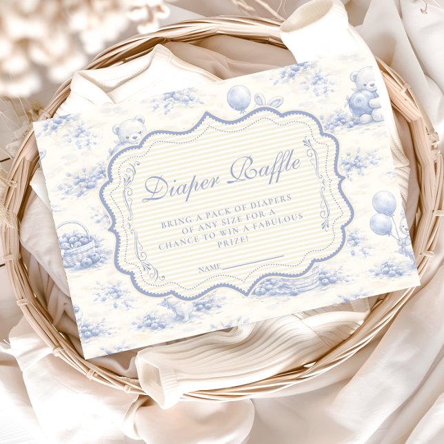 Carte D'accompagnement Tirage au sort des couches Blue Bow Blueberry Gard (Créateur téléchargé)