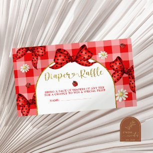 Carte D'accompagnement Tirage au sort des couches Coquette Rouge Lovebug