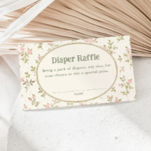 Tirage au sort des couches pour Baby Shower Floral