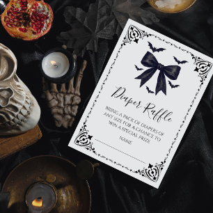 Carte D'accompagnement Tirage au sort des couches pour Baby Shower Hallow