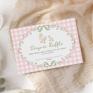 Carte D'accompagnement Tirage au sort des couches pour Baby Shower Silly