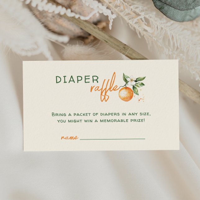 Carte D'accompagnement Tirage au sort des couches pour bébé Little Cutie  (Créateur téléchargé)