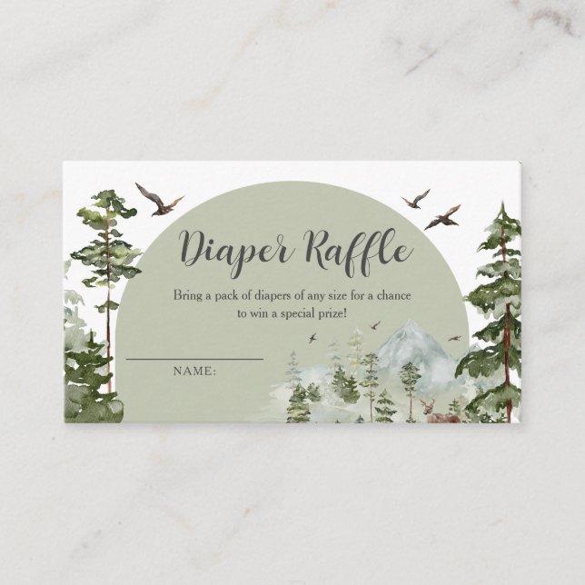 Carte D'accompagnement Tirage au sort des couches pour bébé Shower Garçon (Devant)