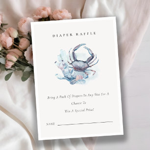 Carte D'accompagnement Tirage de couche bébé crabe corail sous-marin Show