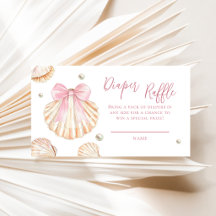 Tirage de couche bébé Shower Fille Rose Coquillage