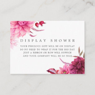 Carte D'accompagnement Tirage de couche Bourgogne & Blush Automne Baby Sh
